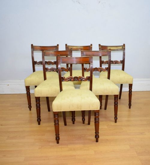 ANTIQUE REGENCY SET OF 6 DINING CHAIRS - ADDITIONAL PHOTO 7