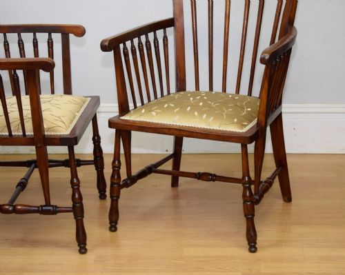 PAIR OF ARTS CRAFTS ARMCHAIRS - ADDITIONAL PHOTO 9