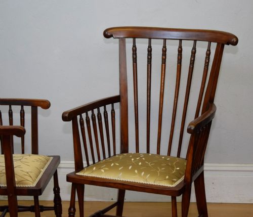 PAIR OF ARTS CRAFTS ARMCHAIRS - ADDITIONAL PHOTO 10
