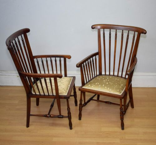 PAIR OF ARTS CRAFTS ARMCHAIRS - ADDITIONAL PHOTO 11