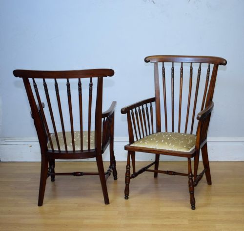 PAIR OF ARTS CRAFTS ARMCHAIRS - ADDITIONAL PHOTO 13