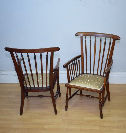 PAIR OF ARTS CRAFTS ARMCHAIRS - ADDITIONAL PHOTO 14