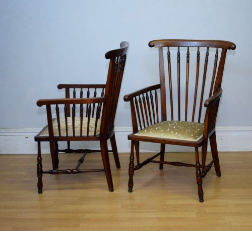PAIR OF ARTS CRAFTS ARMCHAIRS - ADDITIONAL PHOTO 15