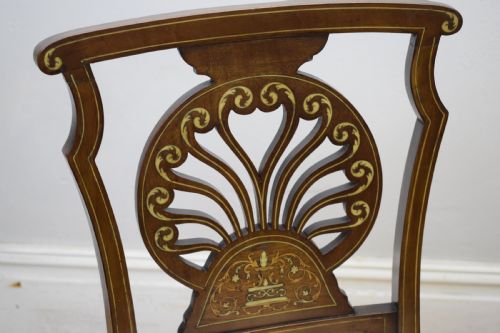 PAIR OF VICTORIAN INLAID MARQUETRY CHAIRS - ADDITIONAL PHOTO 13