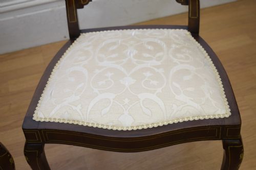 PAIR OF VICTORIAN INLAID MARQUETRY CHAIRS - ADDITIONAL PHOTO 14