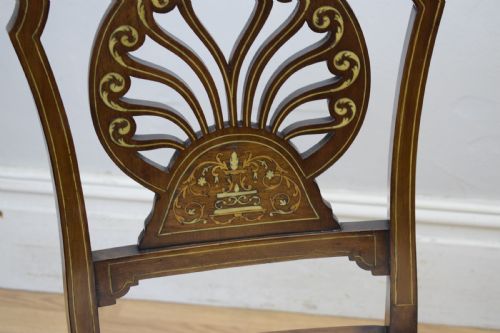 PAIR OF VICTORIAN INLAID MARQUETRY CHAIRS - ADDITIONAL PHOTO 16