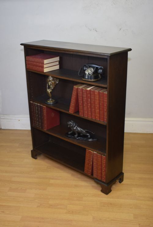LATE VICTORIAN OAK BOOKCASE - ADDITIONAL PHOTO 1