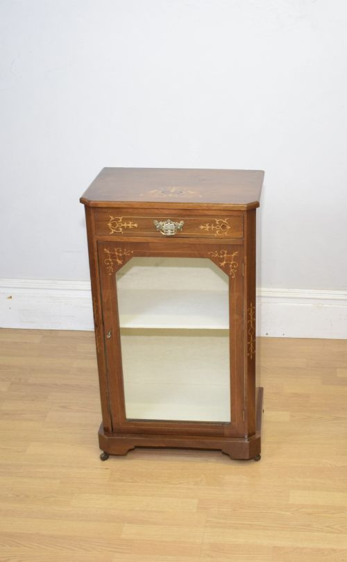 VICTORIAN WALNUT INLAID CABINET - ADDITIONAL PHOTO 2