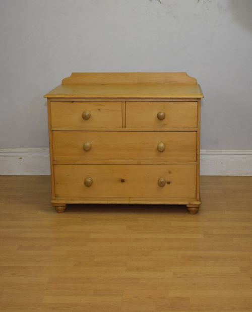 ANTIQUE VICTORIAN PINE CHEST - ADDITIONAL PHOTO 1