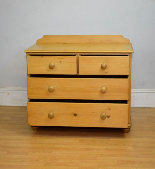 ANTIQUE VICTORIAN PINE CHEST - ADDITIONAL PHOTO 5
