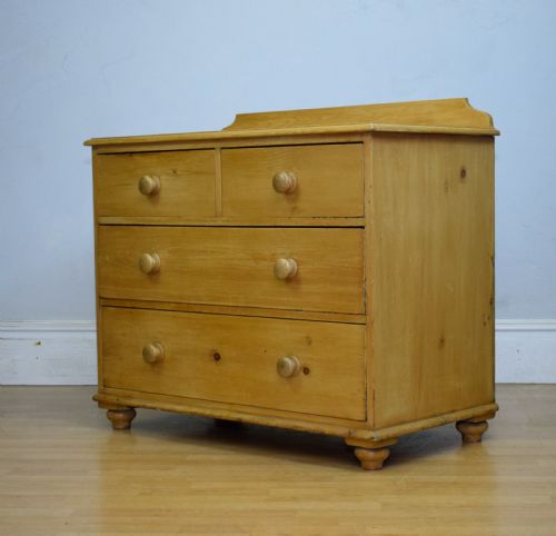 ANTIQUE VICTORIAN PINE CHEST - ADDITIONAL PHOTO 9