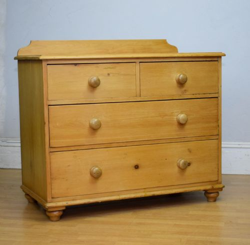 ANTIQUE VICTORIAN PINE CHEST - ADDITIONAL PHOTO 13