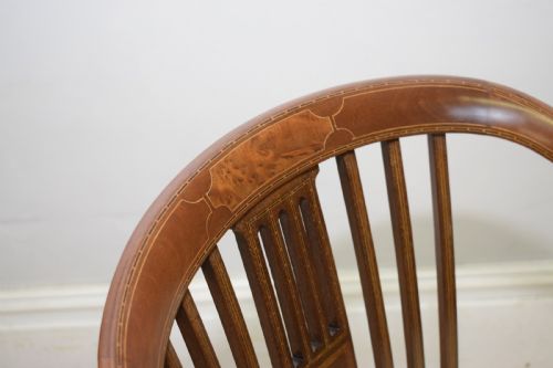 EDWARDIAN INLAID TUB CHAIR - ADDITIONAL PHOTO 9