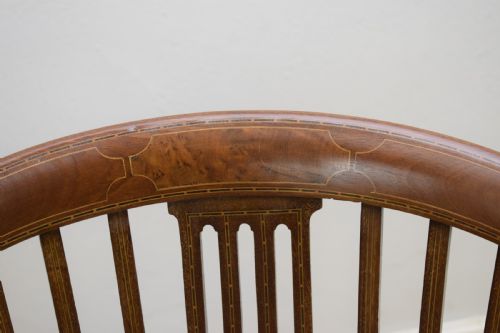EDWARDIAN INLAID TUB CHAIR - ADDITIONAL PHOTO 11