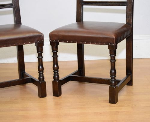 EARLY 20TH CENTURY PAIR OF OAK SIDE CHAIRS - ADDITIONAL PHOTO 6