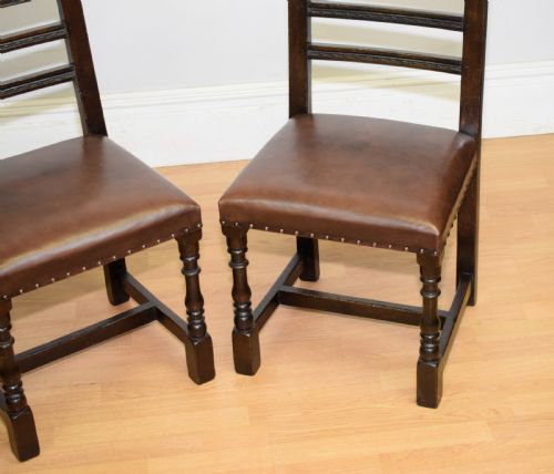 EARLY 20TH CENTURY PAIR OF OAK SIDE CHAIRS - ADDITIONAL PHOTO 12