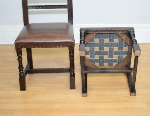 EARLY 20TH CENTURY PAIR OF OAK SIDE CHAIRS - ADDITIONAL PHOTO 19