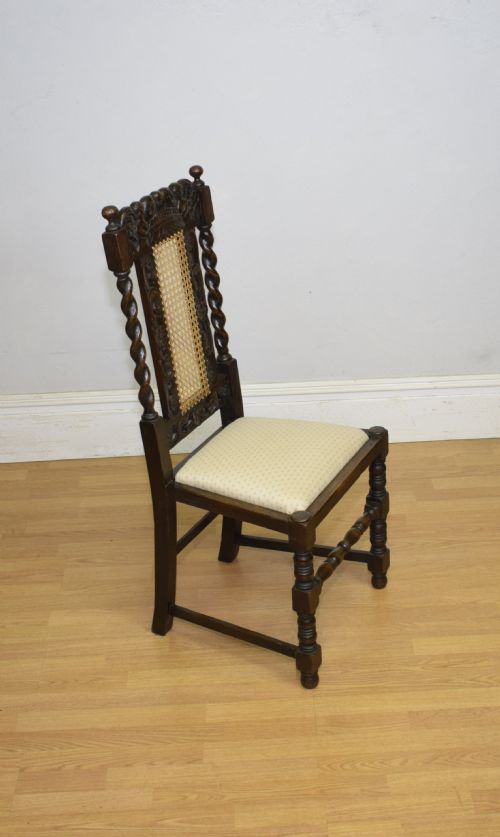 ANTIQUE CAROLEAN STYLE SIDE CHAIR - ADDITIONAL PHOTO 2