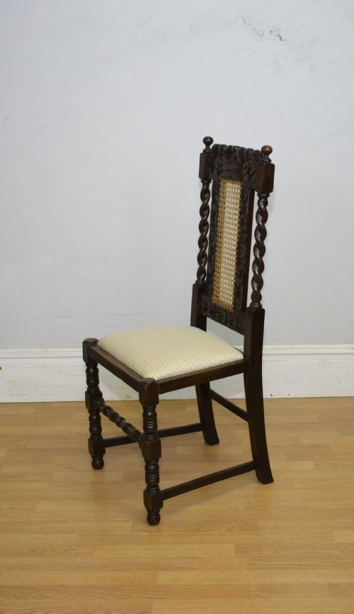 ANTIQUE CAROLEAN STYLE SIDE CHAIR - ADDITIONAL PHOTO 3