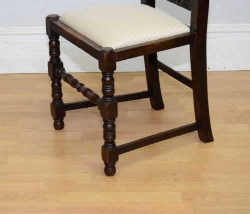 ANTIQUE CAROLEAN STYLE SIDE CHAIR - ADDITIONAL PHOTO 4