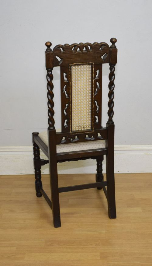 ANTIQUE CAROLEAN STYLE SIDE CHAIR - ADDITIONAL PHOTO 8