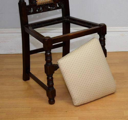 ANTIQUE CAROLEAN STYLE SIDE CHAIR - ADDITIONAL PHOTO 16