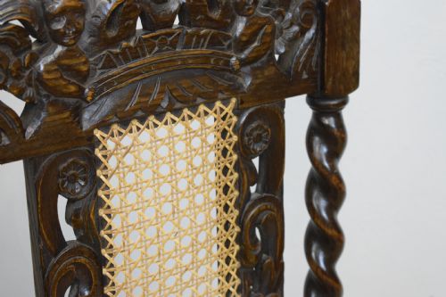 ANTIQUE CAROLEAN STYLE SIDE CHAIR - ADDITIONAL PHOTO 17