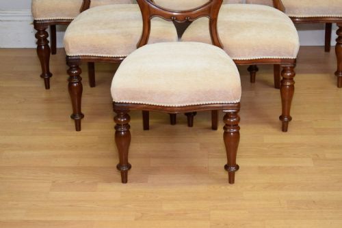 ANTIQUE SET OF 6 VICTORIAN BALLOOM BACK DINING CHAIRS - ADDITIONAL PHOTO 10