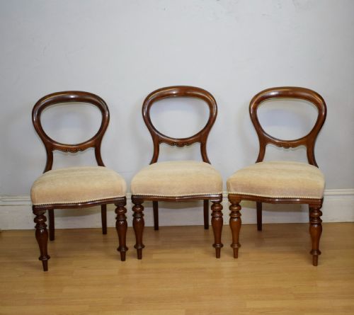 ANTIQUE SET OF 6 VICTORIAN BALLOOM BACK DINING CHAIRS - ADDITIONAL PHOTO 13