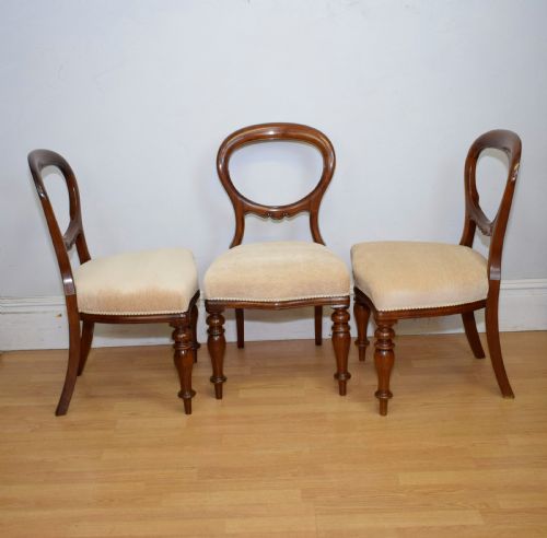 ANTIQUE SET OF 6 VICTORIAN BALLOOM BACK DINING CHAIRS - ADDITIONAL PHOTO 14