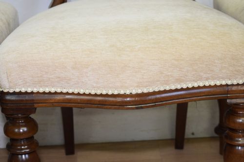 ANTIQUE SET OF 6 VICTORIAN BALLOOM BACK DINING CHAIRS - ADDITIONAL PHOTO 19