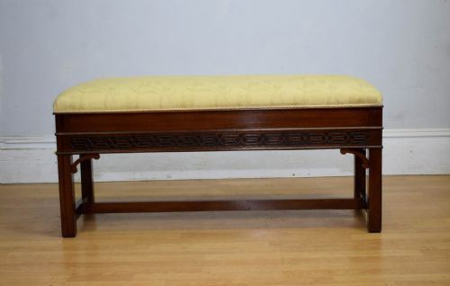 ANTIQUE MAHOGANY DUET PIANO STOOL - ADDITIONAL PHOTO 1