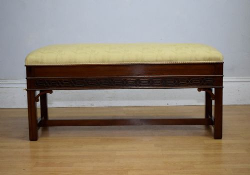 ANTIQUE MAHOGANY DUET PIANO STOOL - ADDITIONAL PHOTO 2