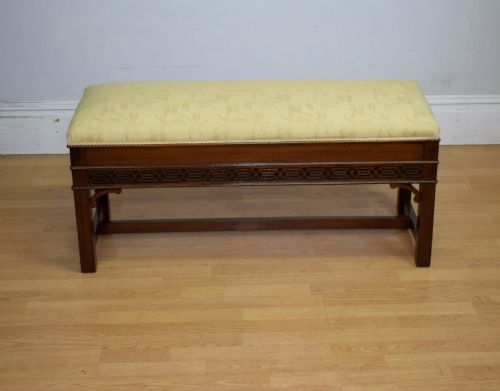 ANTIQUE MAHOGANY DUET PIANO STOOL - ADDITIONAL PHOTO 3