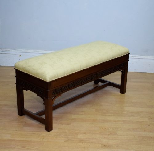 ANTIQUE MAHOGANY DUET PIANO STOOL - ADDITIONAL PHOTO 6