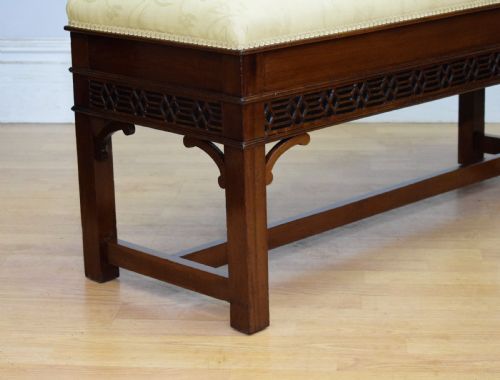 ANTIQUE MAHOGANY DUET PIANO STOOL - ADDITIONAL PHOTO 10