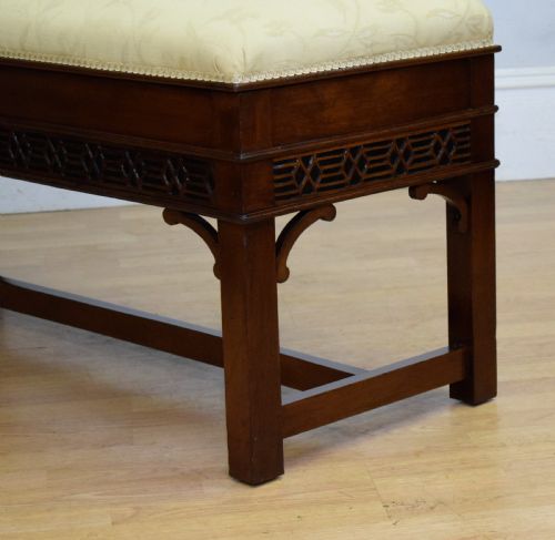 ANTIQUE MAHOGANY DUET PIANO STOOL - ADDITIONAL PHOTO 17