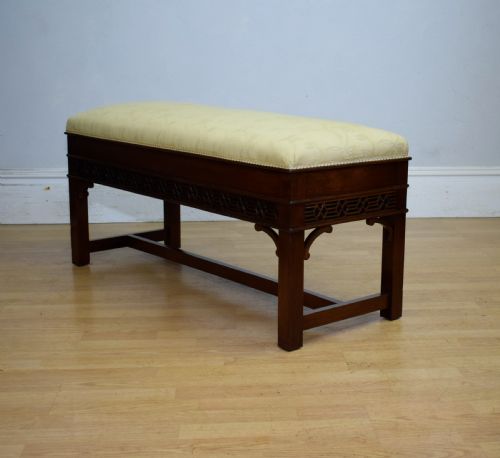 ANTIQUE MAHOGANY DUET PIANO STOOL - ADDITIONAL PHOTO 18