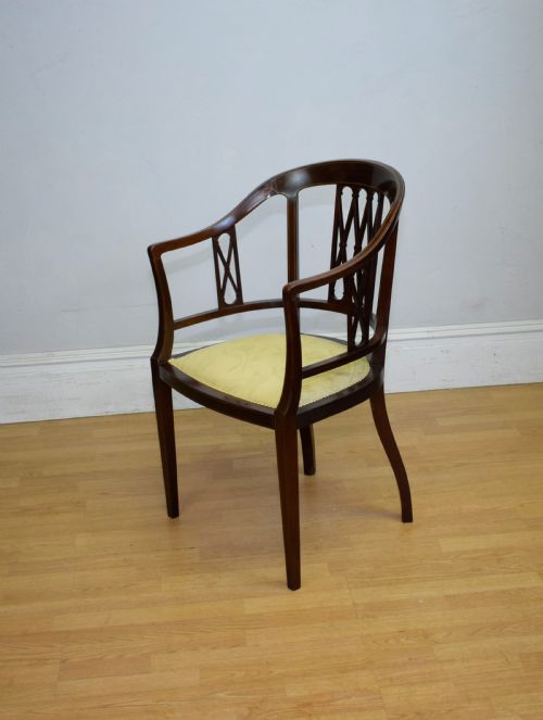 EDWARDIAN INLAID ARMCHAIR - ADDITIONAL PHOTO 3