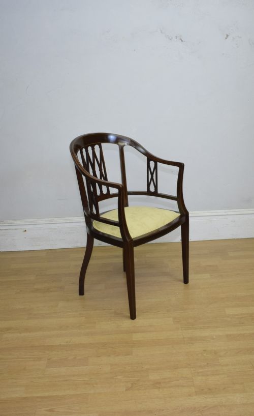 EDWARDIAN INLAID ARMCHAIR - ADDITIONAL PHOTO 4