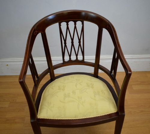 EDWARDIAN INLAID ARMCHAIR - ADDITIONAL PHOTO 14