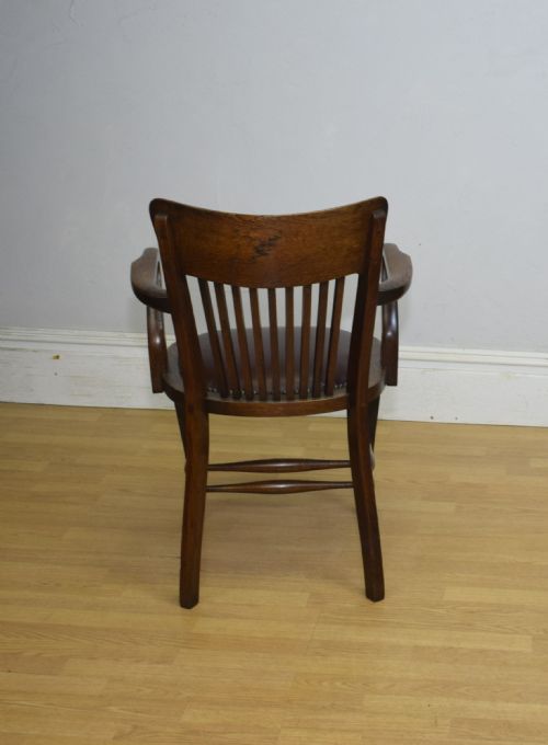 EDWARDIAN OAK DESK ARMCHAIR - ADDITIONAL PHOTO 12