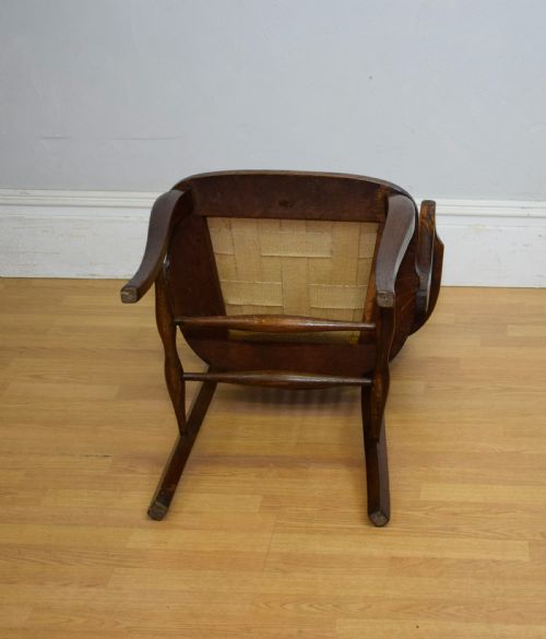 EDWARDIAN OAK DESK ARMCHAIR - ADDITIONAL PHOTO 13