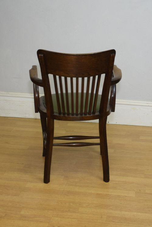 EDWARDIAN OAK DESK ARMCHAIR - ADDITIONAL PHOTO 10