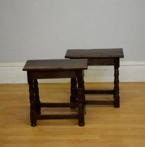 GEORGIAN PERIOD OAK JOINT STOOLS - ADDITIONAL PHOTO 1