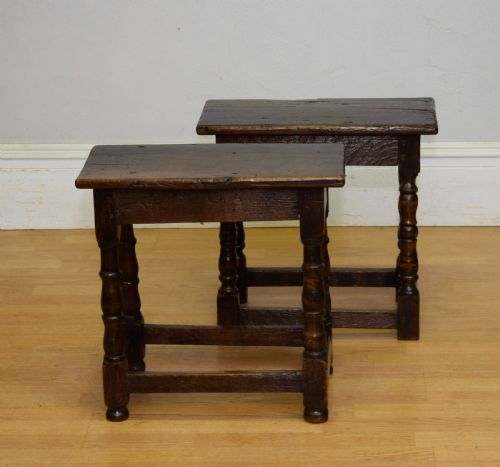 GEORGIAN PERIOD OAK JOINT STOOLS - ADDITIONAL PHOTO 7
