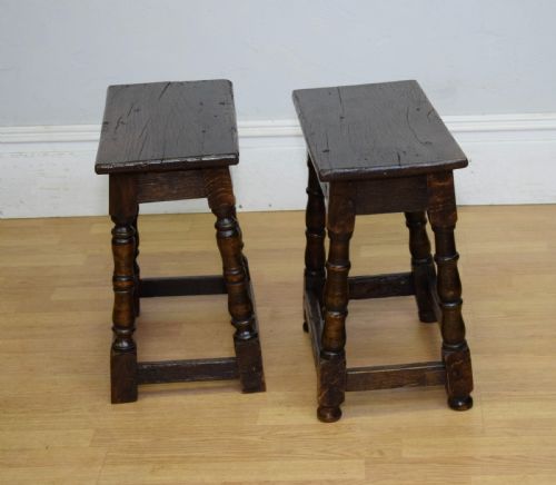 GEORGIAN PERIOD OAK JOINT STOOLS - ADDITIONAL PHOTO 12