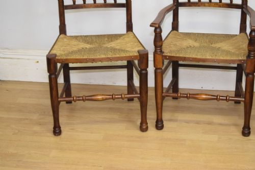 EARLY 20TH CENTURY SET OF 8 SPINDLE BACK DINING KITCHEN CHAIRS - ADDITIONAL PHOTO 23