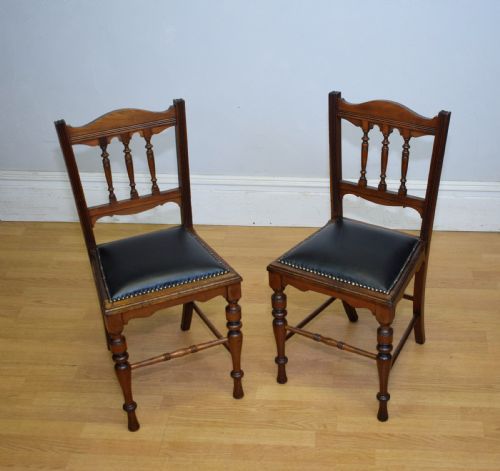 PAIR OF ARTS CRAFTS SIDE CHAIRS - ADDITIONAL PHOTO 7