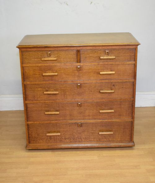ARTS CRAFTS OAK CHEST - ADDITIONAL PHOTO 6
